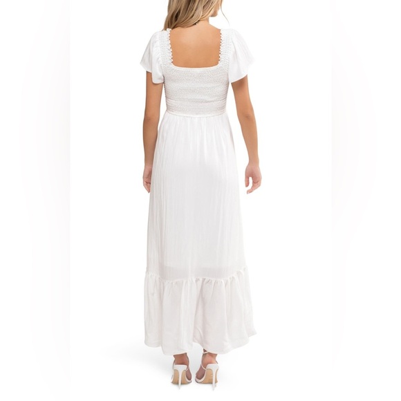 August Sky White Midi Dress - Picture 3 of 9